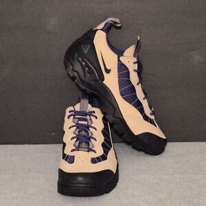 New Nike (2022 Sample) ACG Air Mada Trail Sneakers, M9, Vachetta Tan/Night Blue